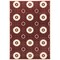 Prisma Karma Red Area Rug 8X10 Flat Finish Faux Silk Modern Design